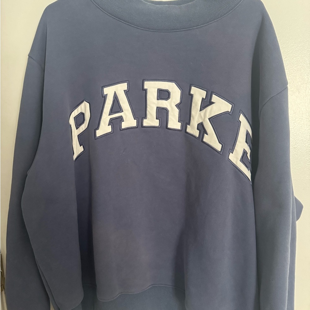 Parke Blue Mock Neck Sweatshit